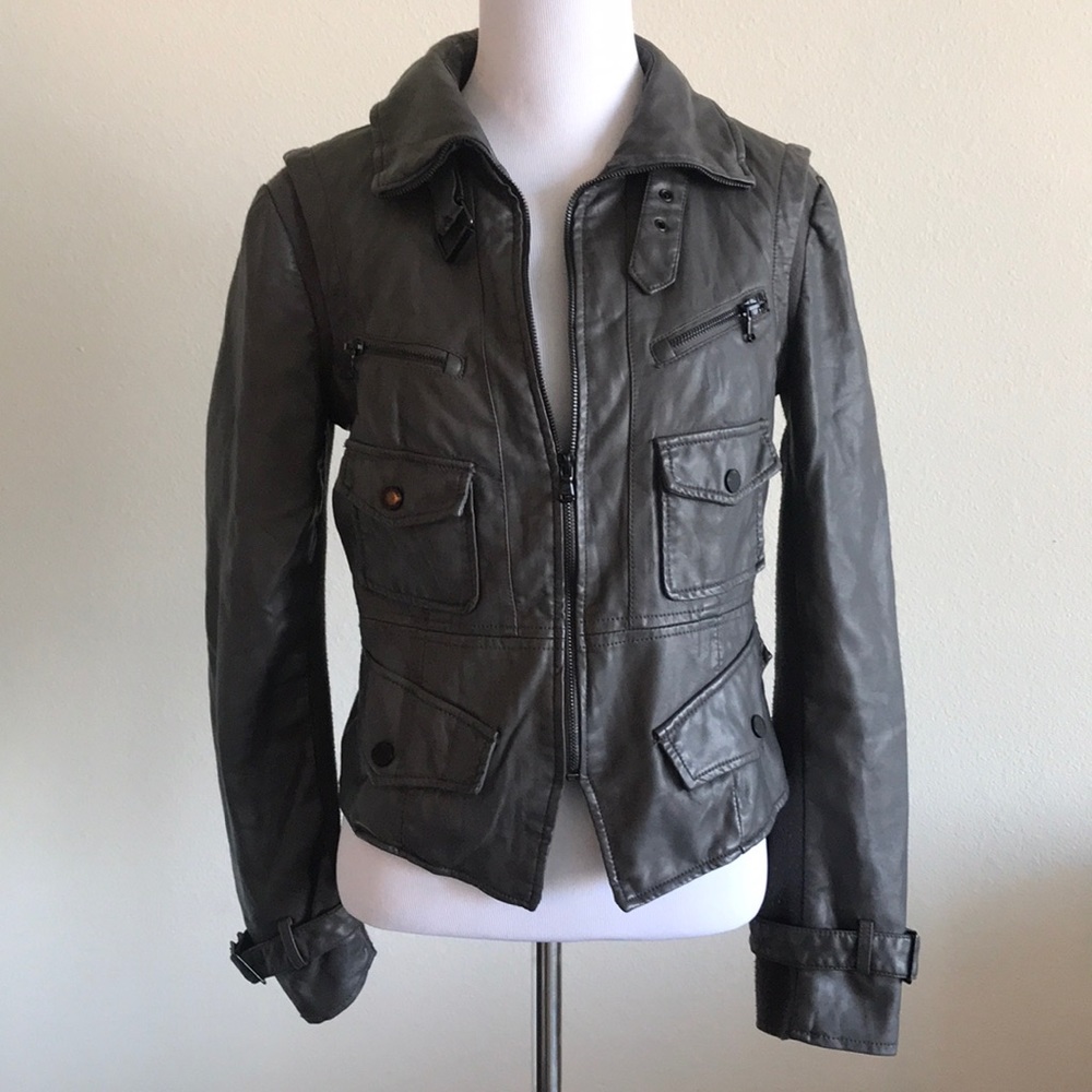Grey Kenneth Cole  Motorcycle jacket Size XS